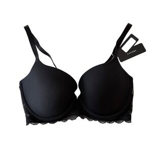 NATORI 721211 Statement Contour UW Lace T-Shirt Bra in BLACK 30 DDD NWT!